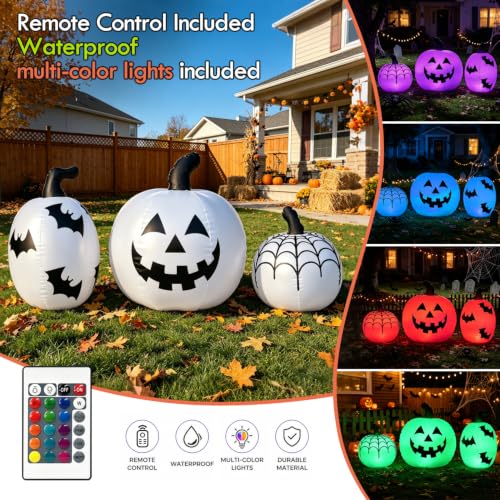 PVC LED Halloween Pumpkin Inflatable Outdoor Decoration - Pumpkins