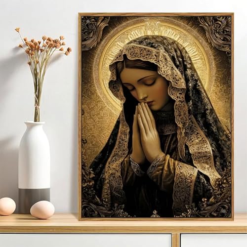 Our Lady of Guadalupe Canvas Wall Art - 16x12 Inches Religious Catholic Decor