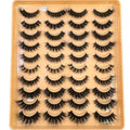 20 Pairs Faux Mink Lashes Pack - Dramatic Natural Wispy False Eyelashes with Pink Storage Case - Mix05
