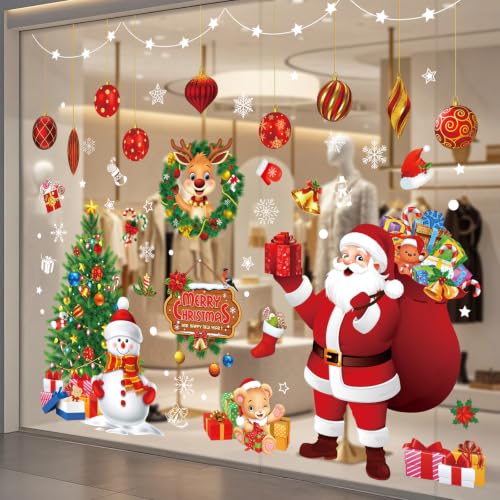 Extra Large Christmas Window Stickers Decals - A-Christmas Variation