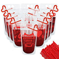 Halloween Drink Pouch Set with Straws - Scary Style, 24 Pack