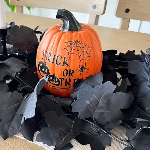 12FT Black Maple Leaf Garland 2-Pack Fall Halloween Thanksgiving Decor