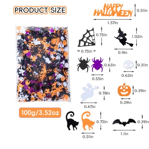 Halloween Confetti Decorations Metallic Foil Table Confetti 3000pcs/100g