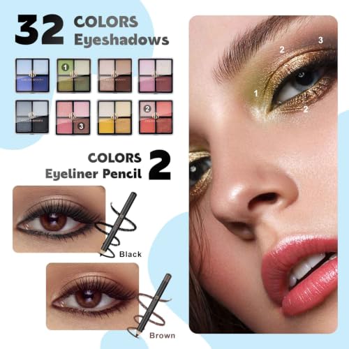 Color Nymph Full Makeup Kit for Women White - Beginner Friendly, All-in-One Cosmetic Set