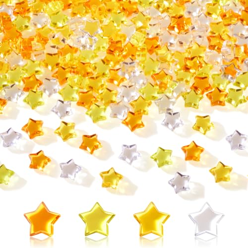 Orange Star Acrylic Vase Fillers - 500PCS Fall Halloween Decor