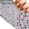 Halloween Nail Stickers Set - Pumpkin Ghost Skull 12 Sheets - Style-01