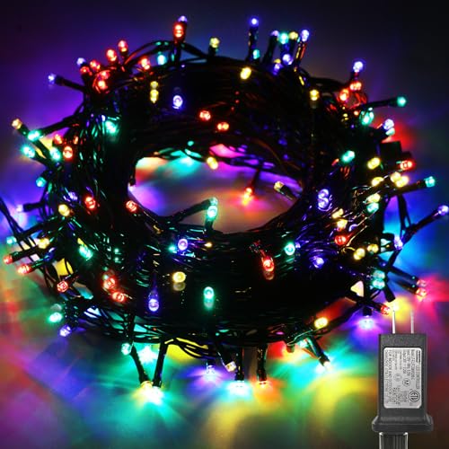 Colorful 32ft LED Christmas Tree Lights - Waterproof Outdoor Fairy String Lights with 8 Modes