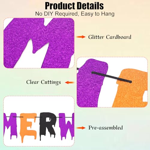 Summerween Banner Set - Glitter Happy Summerween Party Decorations
