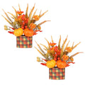 Autumn Thanksgiving Decor Set - 2PCS Fall Home Table Fireplace Decorations - Orange-AB