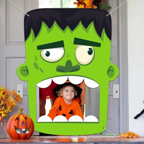 Halloween Car Decorations Kit Green Zombie Trunk or Treat Backdrop for SUV & Garage