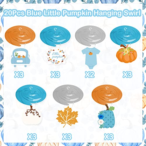 Fall Pumpkin Hanging Decorations for Baby Shower and Party - 20 Pack