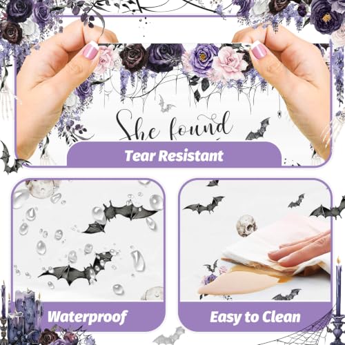 Halloween Bridal Shower Tablecloth 3 Pack - She Found Her Boo Gothic Decor