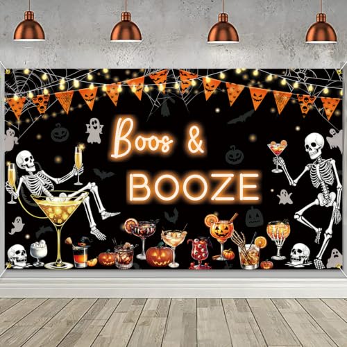 Halloween Funny Boo Banner Backdrop Decoration - 110x185cm Party Photo Prop