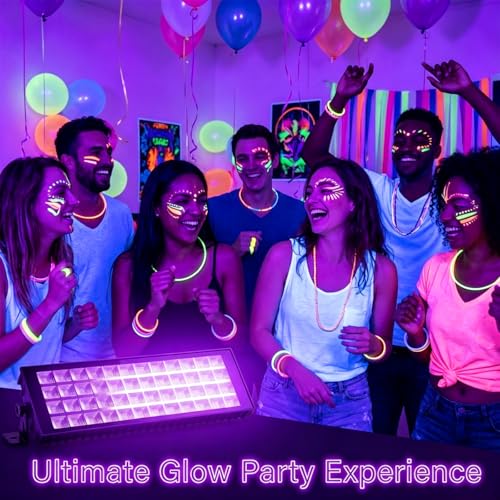 120W Black Light Bar for Glow Parties Halloween and Body Paint - 1pcs