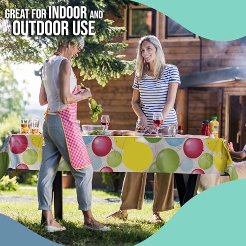 Plastic Table Cover Roll for Parties - 40 x 300 Feet Disposable Banquet Tablecloth - Balloons Variation