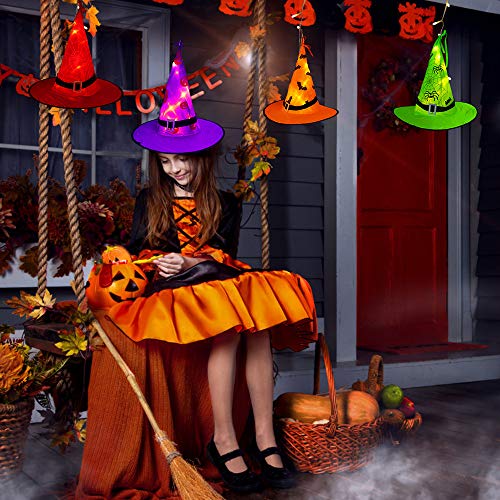 Halloween Witch Hat String Lights - 8 Glowing Decor & Accessories