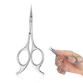 Trazzic Butterfly-Tail Nail Cuticle Scissors: More Stable Anti-slip Multi-Faceted Sandblasted Grooming Scissors Stainless Steel Cuticle Cutter, Eyebrow Eyelash Nose Hair Manicure Kit for Women, 1 PACK