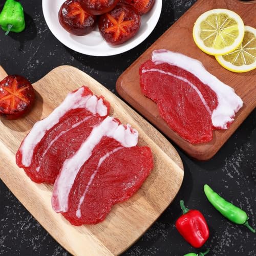 Fake Meat Prop Steak Set - Realistic Food Model for Kitchen Decor & Photos