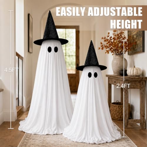 Indoor Halloween Ghost Decorations with Lights - 2 Pack Spooky Spooky Halloween Decor