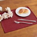 Rectangle Table Cloth 17.5x14 Inches - Ruby Red 6 Pieces - Waterproof & Linen Feel