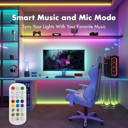 130FT Smart RGB LED Strip Lights WiFi Voice Control Color Changing