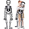 47 Inch Halloween Skeleton Pillow Spooky Plush Decor - Life Size Skull Cushion