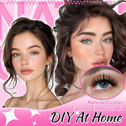 Cluster Lashes 100pcs False Eyelash Clusters DIY Fluffy Wispy Lash Kit 10-14mm