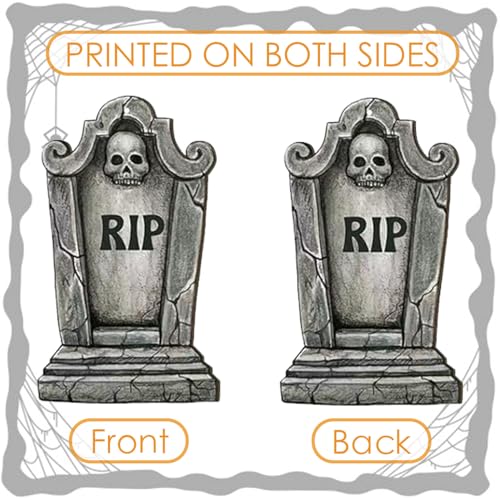 24 Pcs Halloween Tree Ornaments Double-Sided Wooden Decorations with Rope for Indoor Party and Holiday Decor