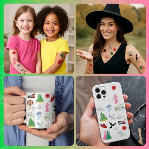 Witch Theme Birthday Party Decorations Set Pink Green Banner Balloons Centerpieces & Tattoos