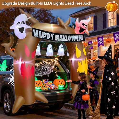 Halloween Inflatable Dead Tree Arch Car Decoration - 5 Ft Outdoor Trunk or Treat