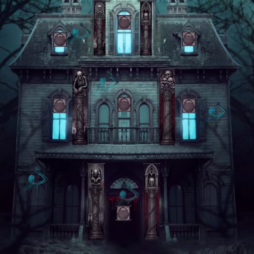 Dark Gray Halloween Cemetery Banner Set - 6 Creepy Gothic Porch Decorations