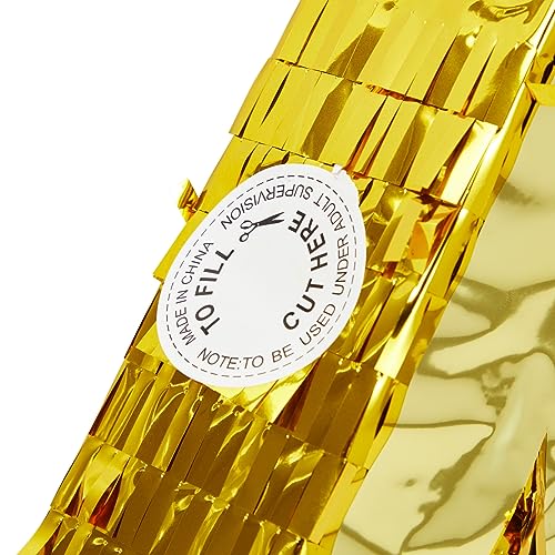 Gold Foil Number 40 Pinata for Birthday Party Decorations - Easy Fill, Hanging or Centerpiece - 16.5 x 3 x 13 in
