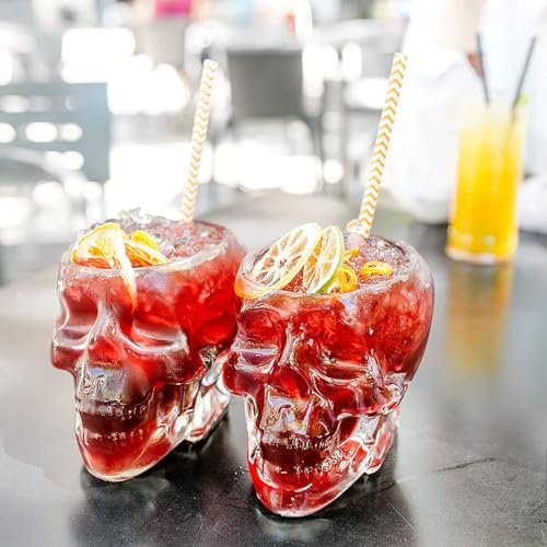 12oz Skull Wine Glass Cup - Funny Edgy Drinkware for Halloween Parties