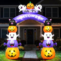 8FT Halloween Inflatable Pumpkin Archway with LEDs, Outdoor Yard Decor