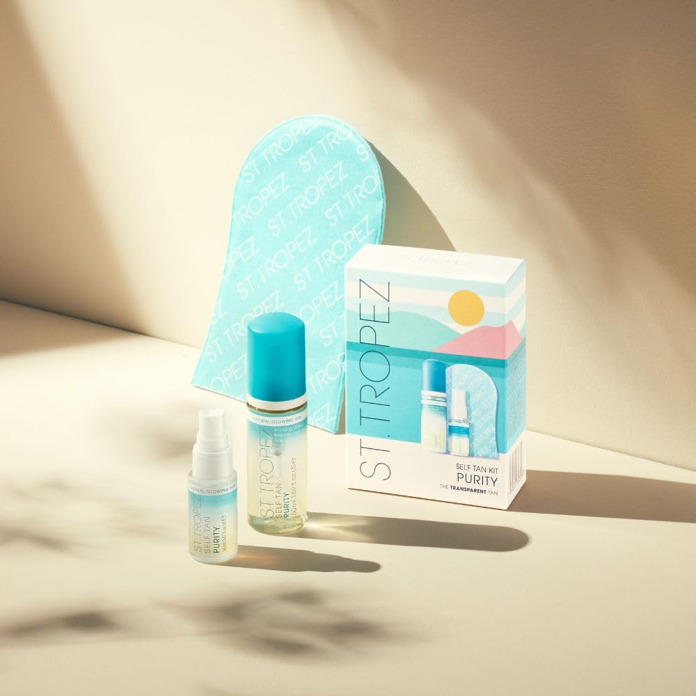 St.Tropez Purity Mini Kit - Self Tan Bronzing Water Mousse & Face Mist | Vegan, Tropical Scent