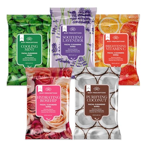 Body Prescriptions Makeup Remover Wipes Bulk Pack - Mint, Rosehip & Vitamin C