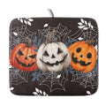 Halloween Spooky Pumpkin Dish Drying Mat - 16x18 Inch Reversible Microfiber Kitchen Countertop Protector