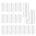 20 Pcs 15g/0.5oz Deodorant Jars Empty Refillable Round Plastic Deodorant Bottles Twist Up Bottom Filling Stick Tubes for Homemade DIY Lotion Bar Chapstick - White