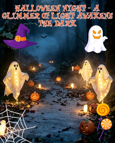 Outdoor Solar Ghost Decorations Waterproof Halloween Yard Stakes