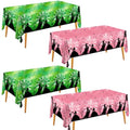 Pink and Green Witch Themed Disposable Tablecloth 54 x 108 Inches - Pack of 4