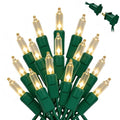 Wabarle Connectable Christmas Lights 100 Count Warm White Indoor Outdoor 2-Pack