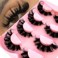False Eyelashes 4 Pairs Thick Long 3D Faux Mink Full Strip Makeup CC-1