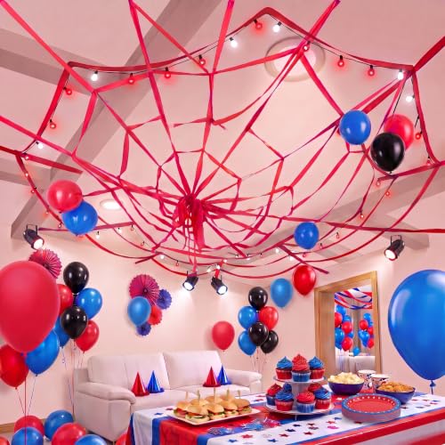 6 Rolls Spider Web Party Decorations Crepe Paper Streamers for Halloween and Birthday