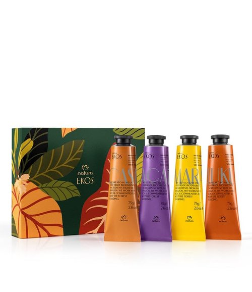 Natura Deluxe Hand Cream Gift Set | 4 Vegan Brazilian Moisturizers – Nourishing for Dry Hands – 2.6 oz Each