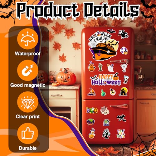 Halloween Cruise Door Magnets - 27 Reusable Spooky Cabin Decorations