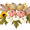 Autumn Decor Set - 15 PCS Artificial Pumpkin Fall & Thanksgiving Decor
