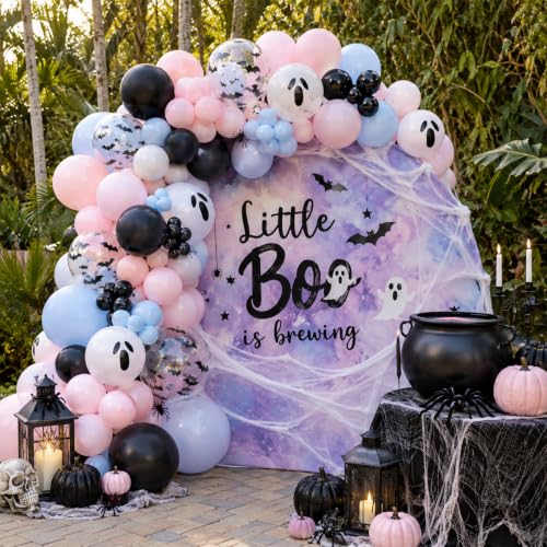 Halloween Gender Reveal Balloons Set Pink Blue Ghost Variation - 36 Latex Decorations