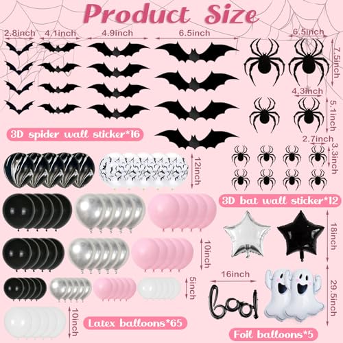 Pink Halloween Birthday Party Decorations - Pink 91P Variation