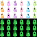 36Pcs Glowing Halloween Ghost Ornaments for Small Tree - Luminous Ghost Set