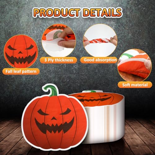 Halloween Paper Napkins 13x13 Inch 120 Pack Spooky Party Disposable Tableware